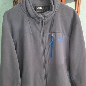 The North Face Charcoal Fleece with Blue Accents